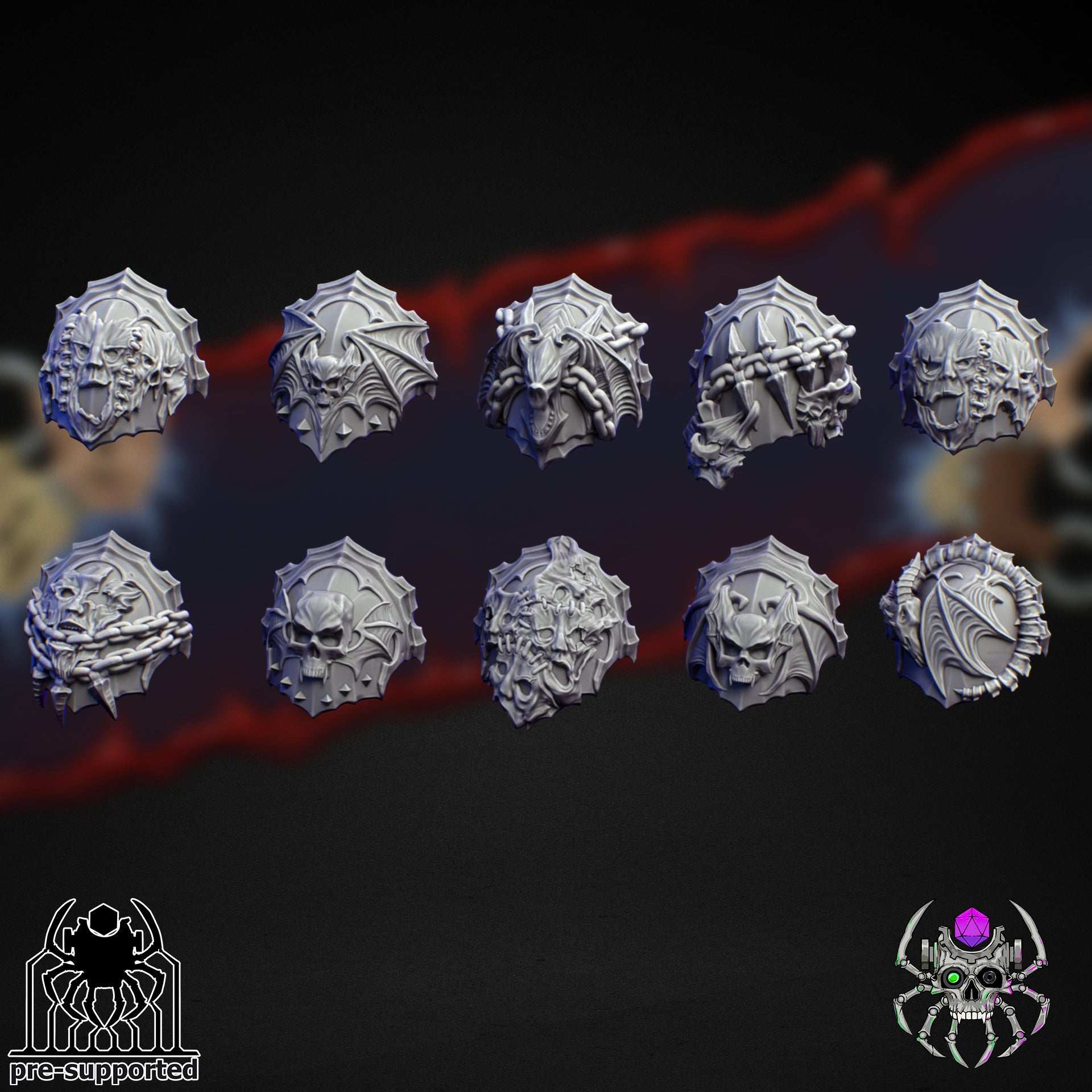 Nightmare Harbingers Shoulders Bits (x10) - Bits de Personalización