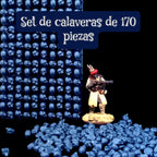 Set de Calaveras para Bases de Miniaturas - 170 Piezas Variadas | Wargaming