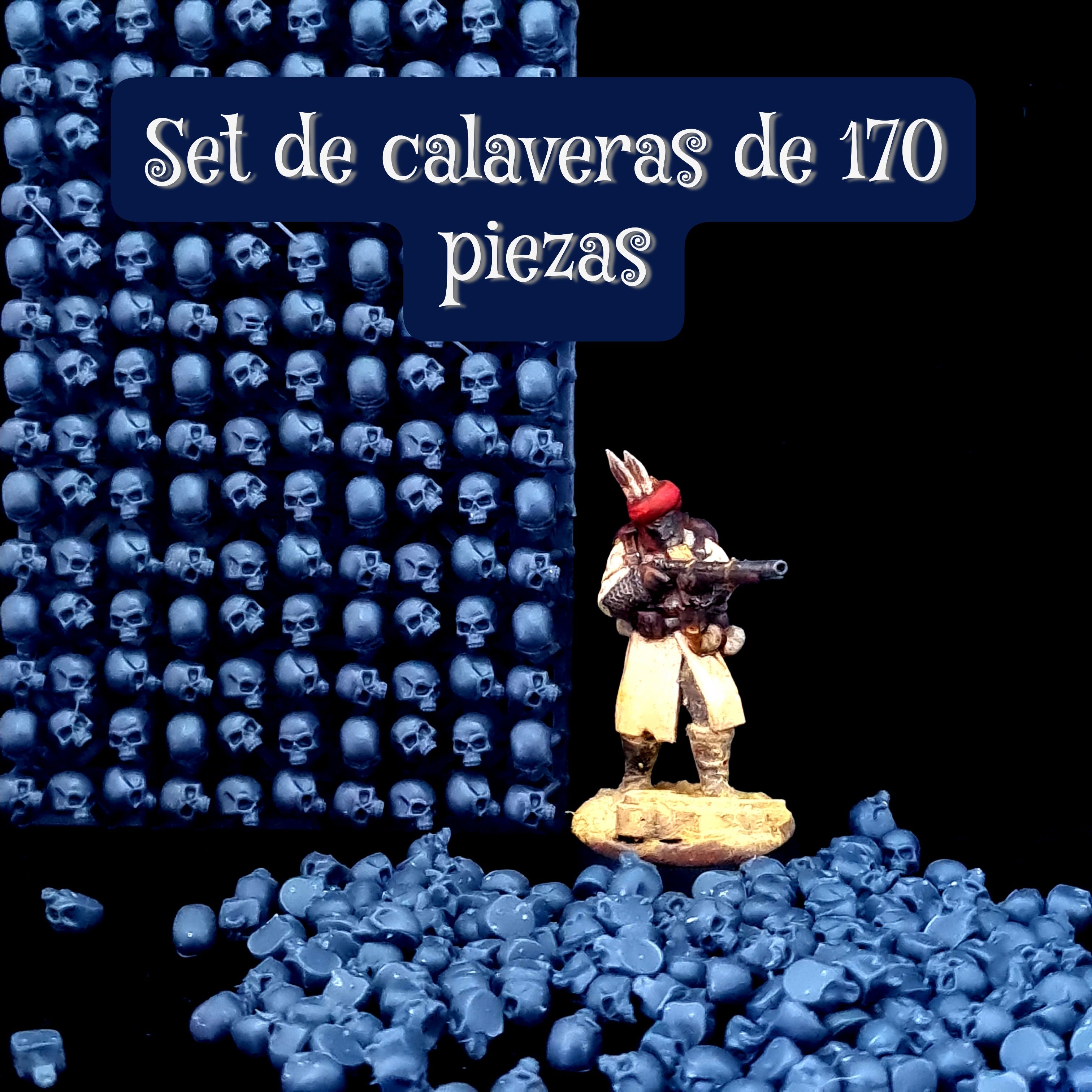 Set de Calaveras para Bases de Miniaturas - 170 Piezas Variadas | Wargaming