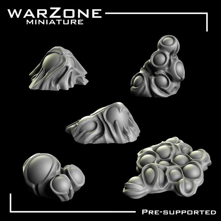 Set de plantas y biomasa alienígenas para Bases - Warzone Miniature