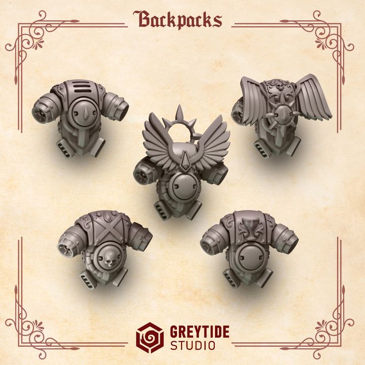 Crimson Lords Backpacks - Space Marines - Greytide Studio