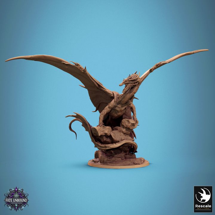 Miniatura de Dragón de Cobre - Rescale Miniatures