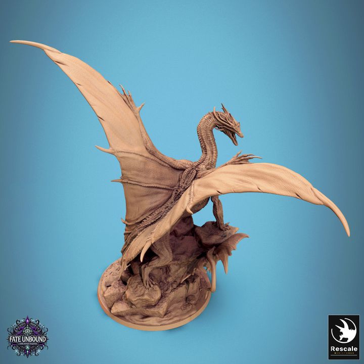 Miniatura de Dragón de Cobre - Rescale Miniatures
