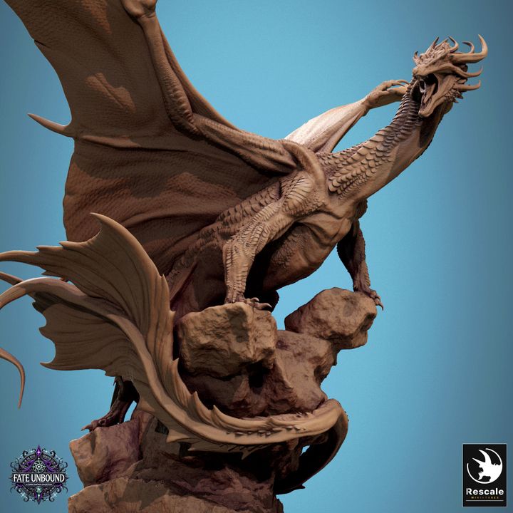 Miniatura de Dragón de Cobre - Rescale Miniatures