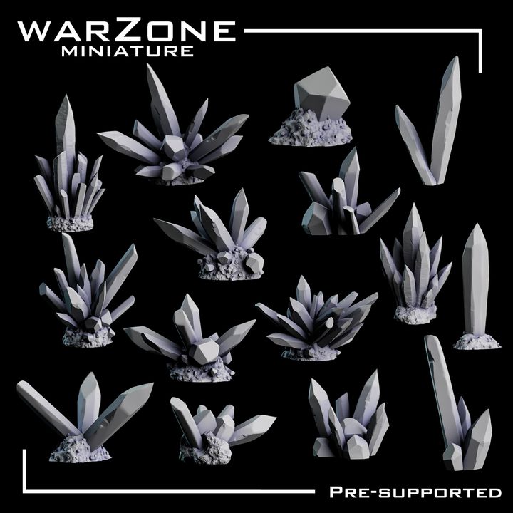 Cristales de Resina para Bases Miniaturas Vol. 3 - Warzone Miniature