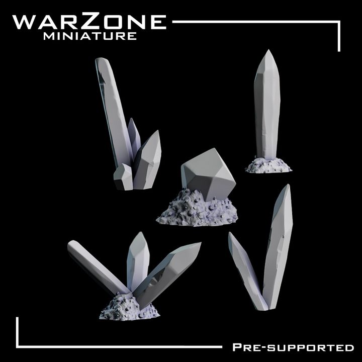Cristales de Resina para Bases Miniaturas Vol. 3 - Warzone Miniature