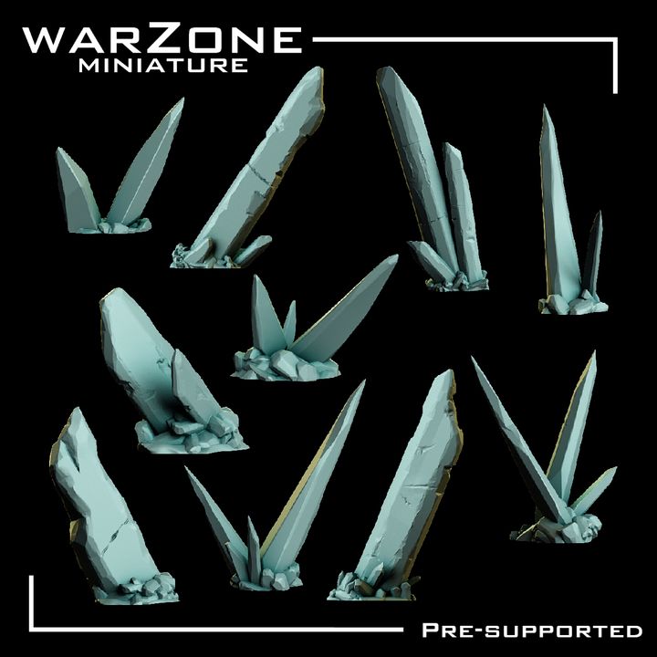 Cristales de Resina para Bases Miniaturas Vol. 2 - Warzone Miniature
