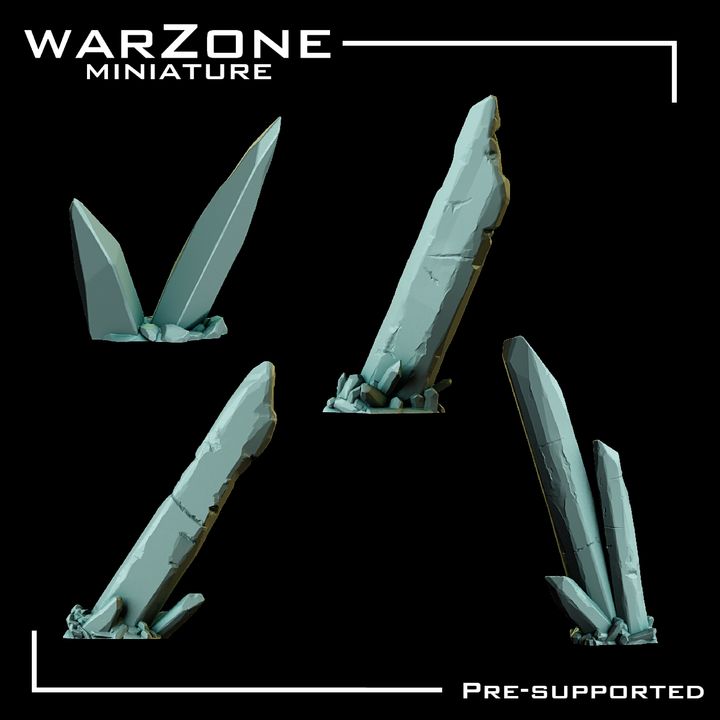 Cristales de Resina para Bases Miniaturas Vol. 2 - Warzone Miniature