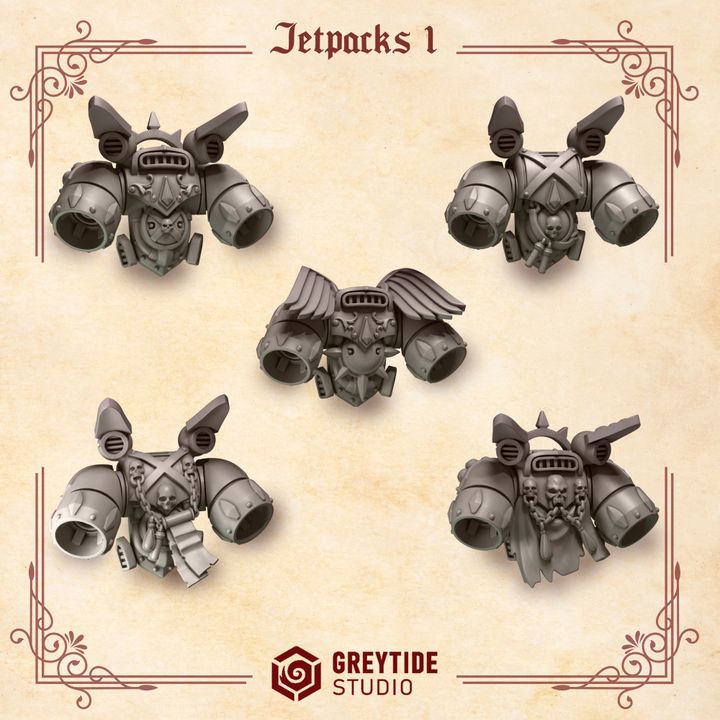 Crimson Lords Jetpacks - Space Marines - Greytide Studio