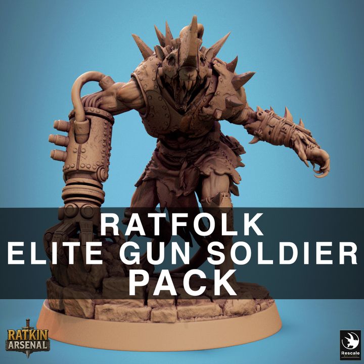 Set de Ratfolks Elite Gunners (7 Modelos) - Rescale Miniatures