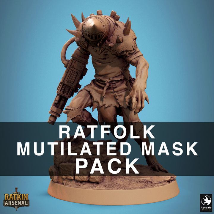 Set de Ratfolks Mutilated Mask (8 Modelos) - Rescale Miniatures