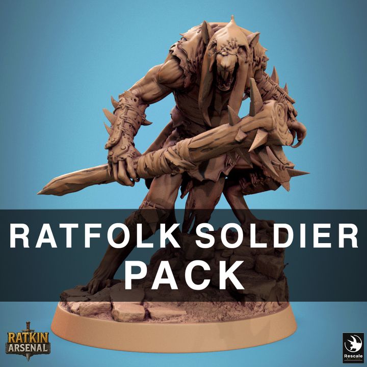 Set de Ratfolks Soldiers (20 Modelos) - Rescale Miniatures
