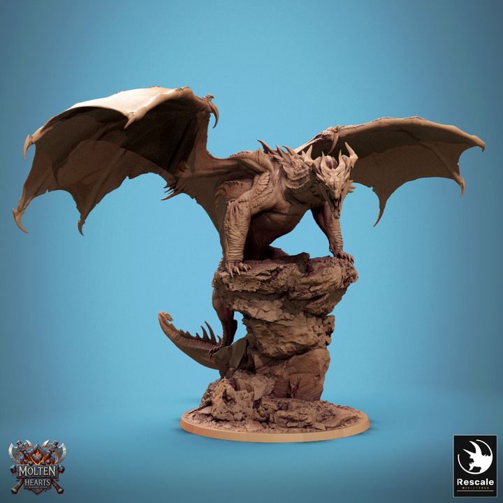 Miniatura de Dragón Rojo - Rescale Miniatures