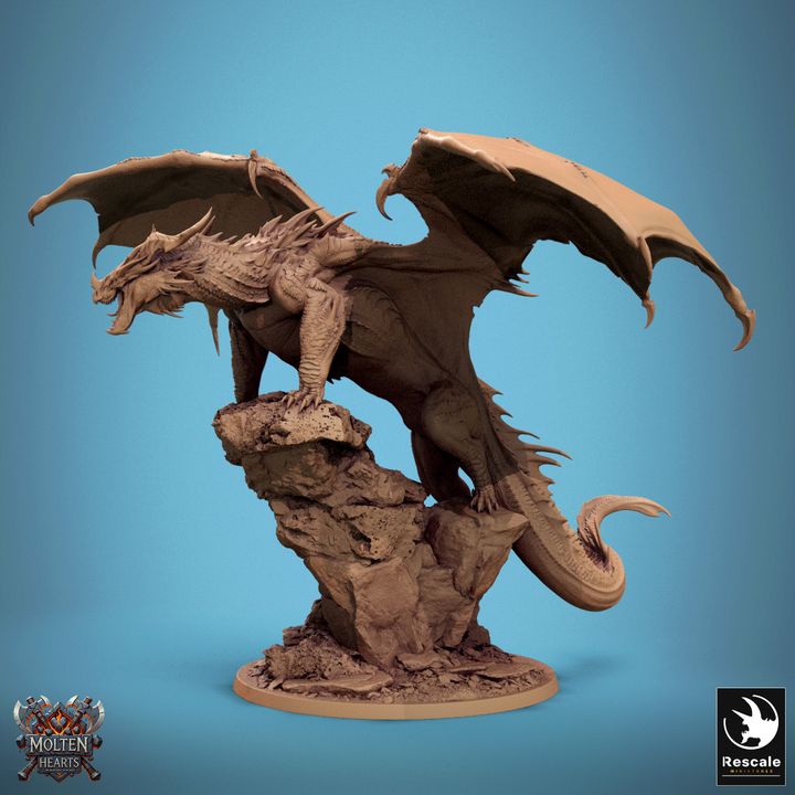 Miniatura de Dragón Rojo - Rescale Miniatures