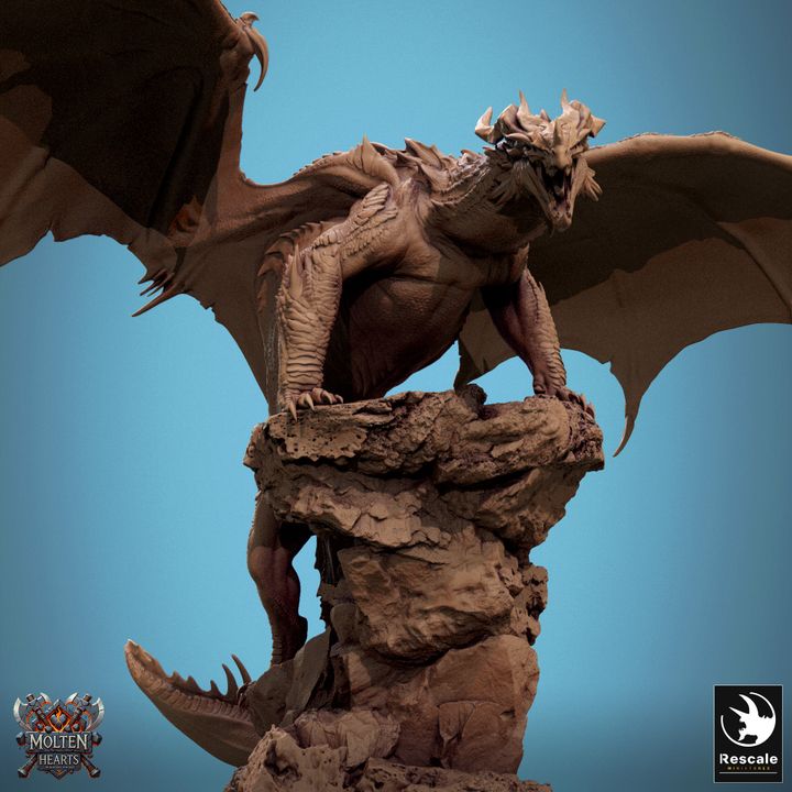 Miniatura de Dragón Rojo - Rescale Miniatures