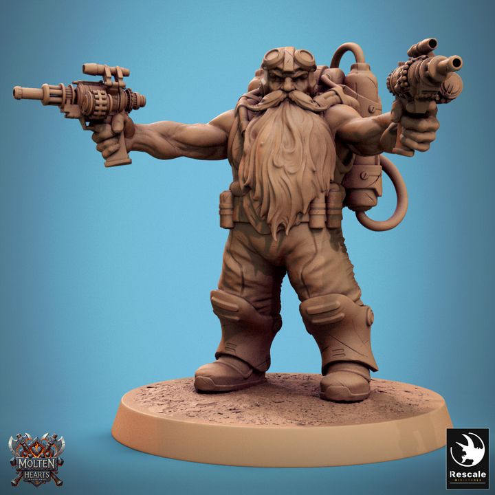 Set de Enanos Steampunk (20 Modelos) - Rescale Miniatures