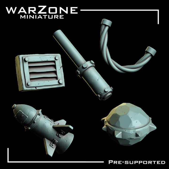 Bits de Vehículos Orkos vol. 1 - Ruedas, Placas, Cohetes y Tubos de Escape.