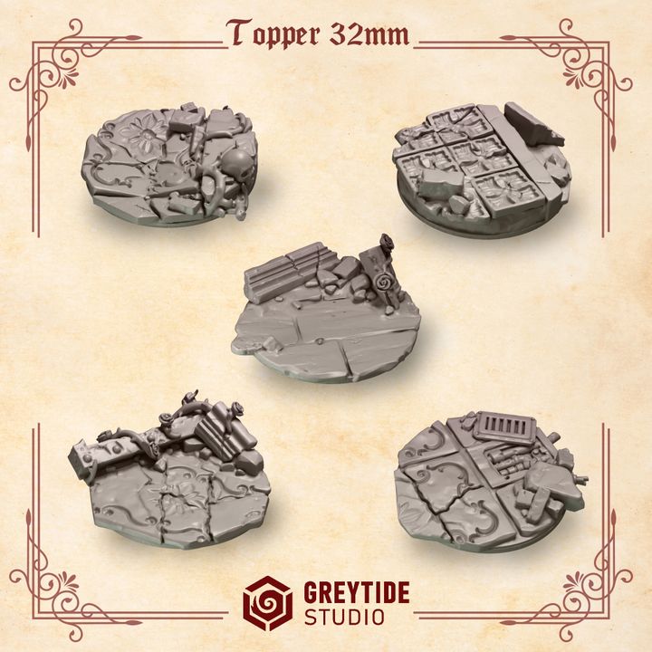 Crimson Lords 32mm Base Toppers - Greytide Studio