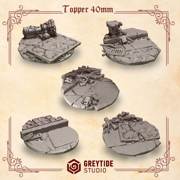 Crimson Lords 40mm Base Toppers - Greytide Studio
