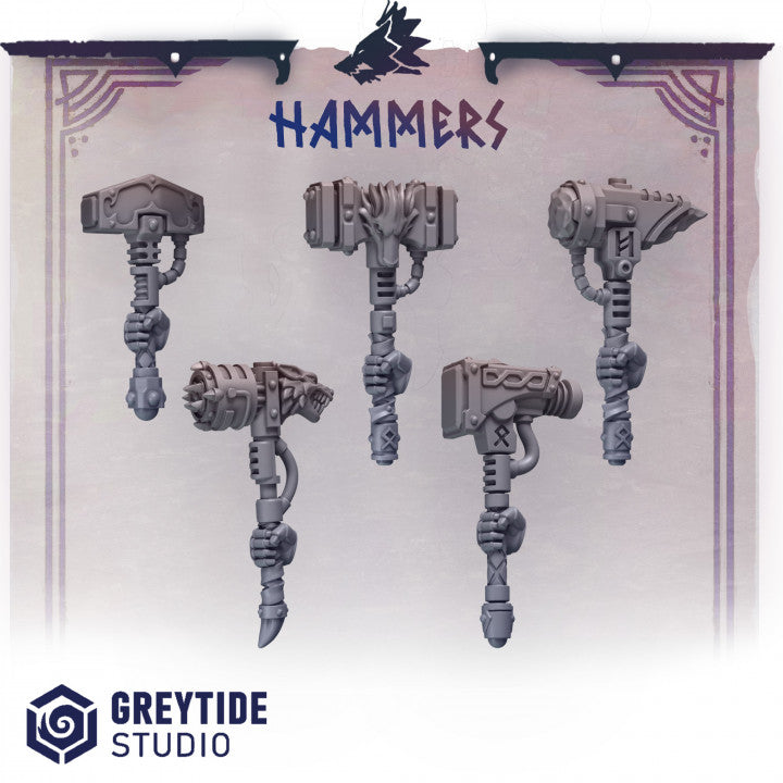Primal Hounds Martillos de una Mano - Space Marines - Greytide Studio