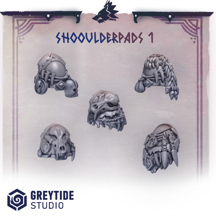 Primal Hounds Hombreras - Space Marines - Greytide Studio