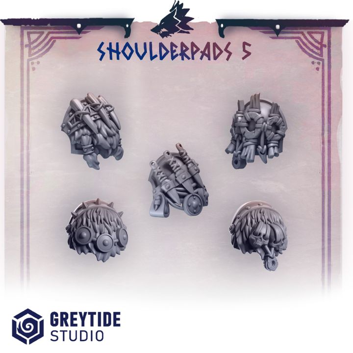 Primal Hounds Hombreras - Space Marines - Greytide Studio