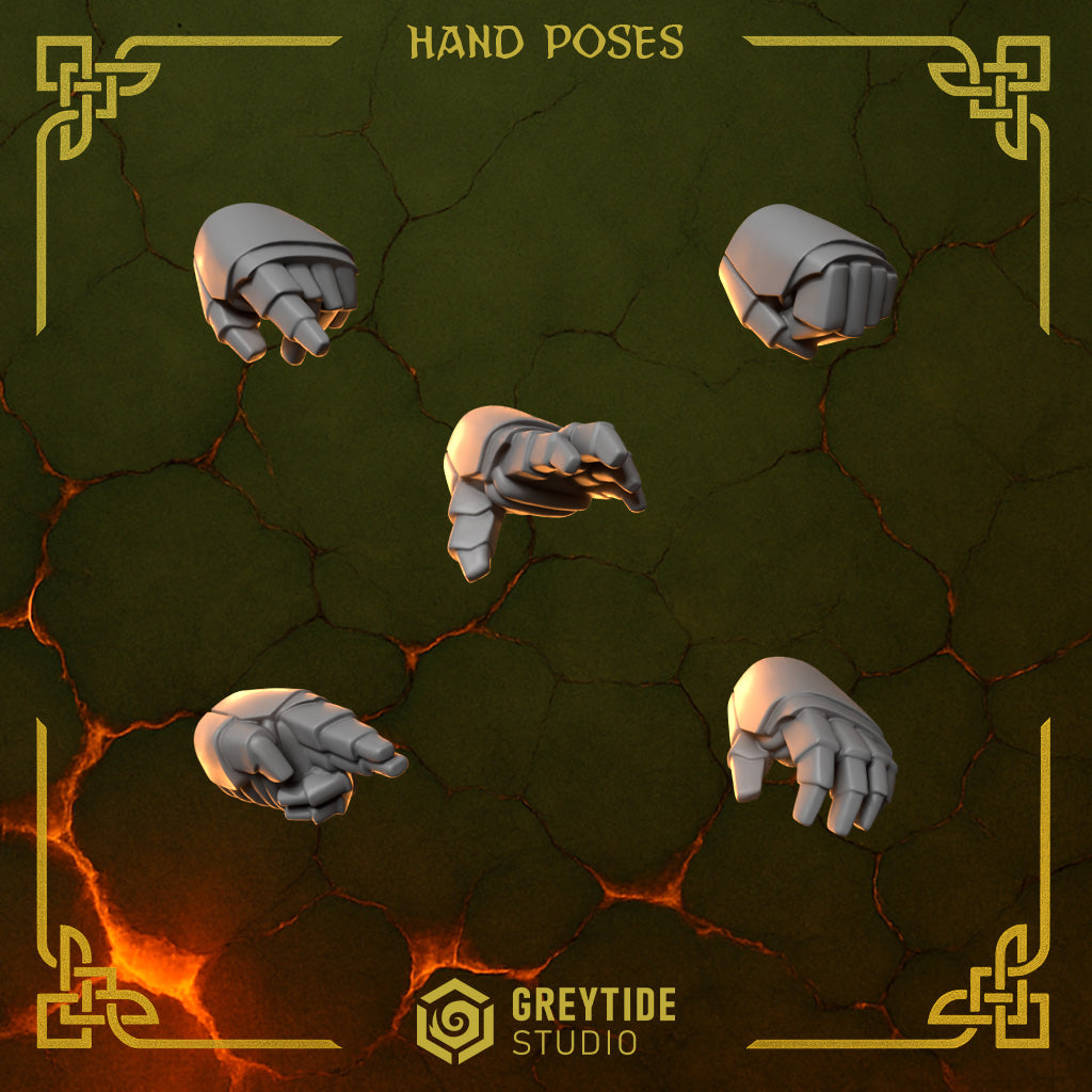 Anvil Wardens Hands and Pistols Kit - Space Marines - Greytide Studio