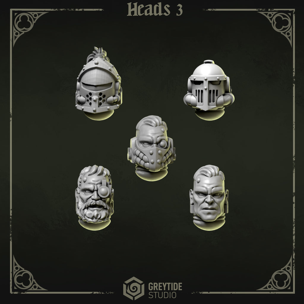 Eternal Pilgrims Cabezas y Cascos (10 diseños) - Space Marines - Greytide Studio