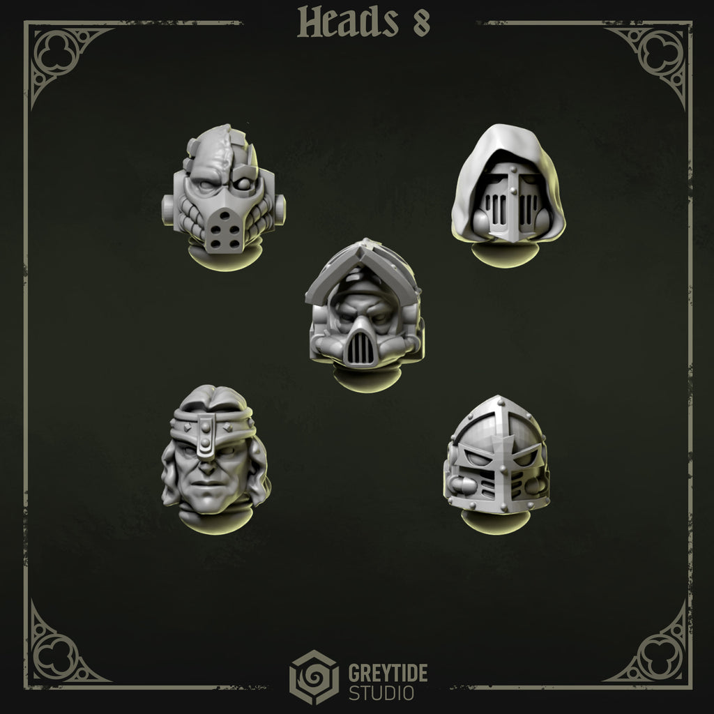 Eternal Pilgrims Cabezas y Cascos (10 diseños) - Space Marines - Greytide Studio
