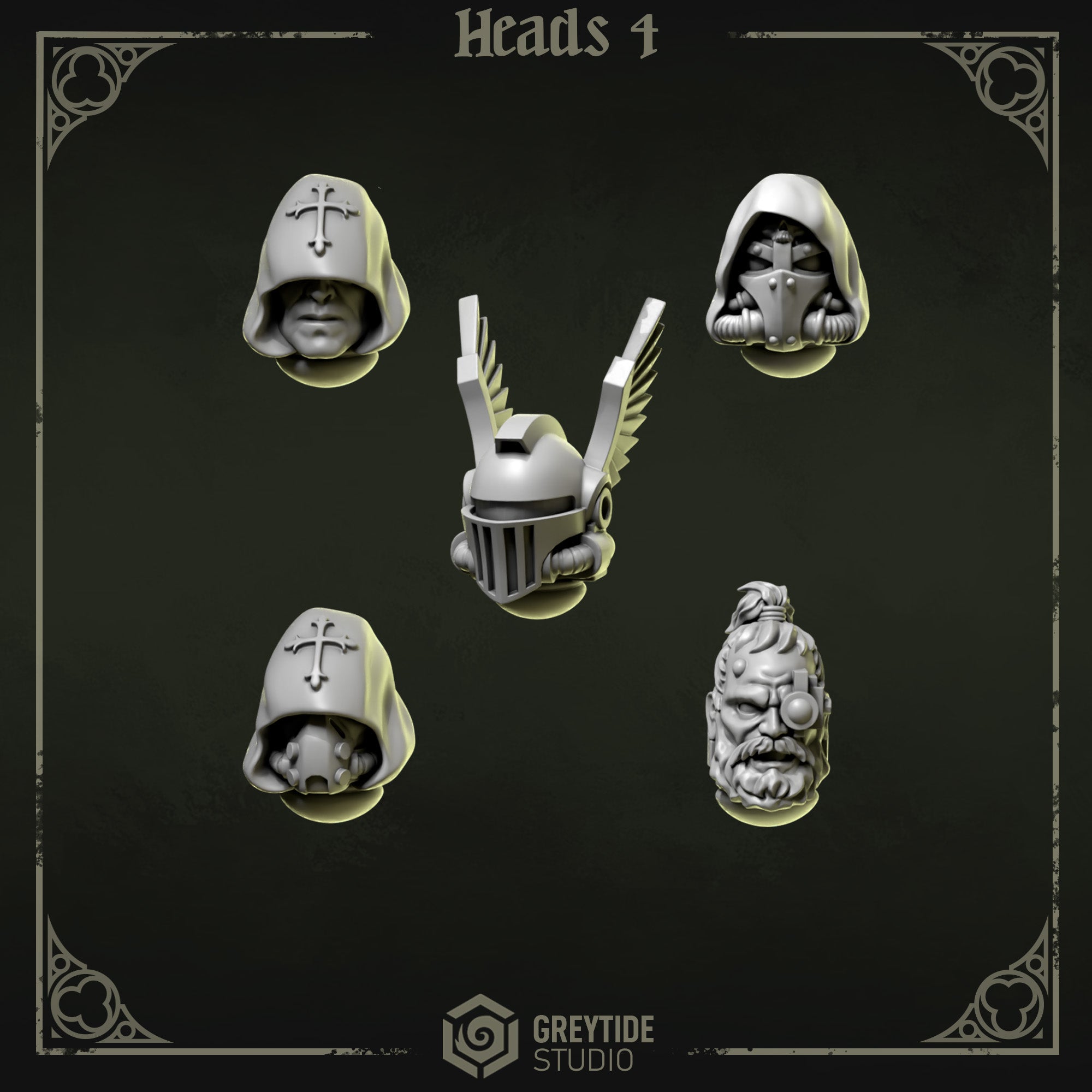 Eternal Pilgrims Cabezas y Cascos (10 diseños) - Space Marines - Greytide Studio