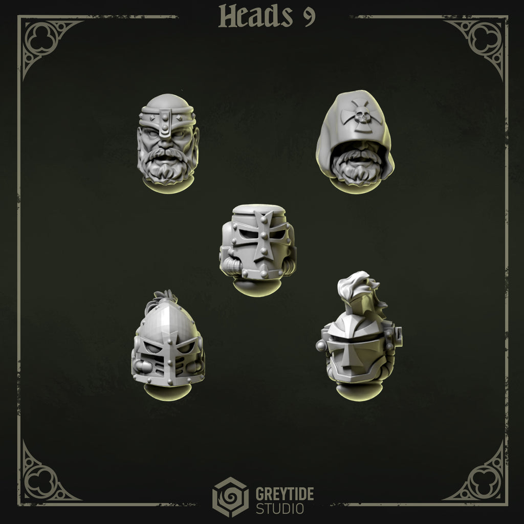 Eternal Pilgrims Cabezas y Cascos (10 diseños) - Space Marines - Greytide Studio