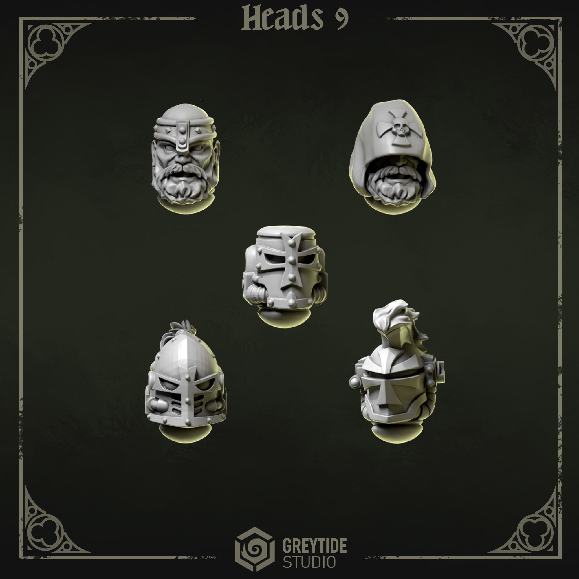 Eternal Pilgrims Cabezas y Cascos (10 diseños) - Space Marines - Greytide Studio