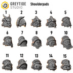 Anvil Wardens Hombreras (x20) - Space Marines - Greytide Studio
