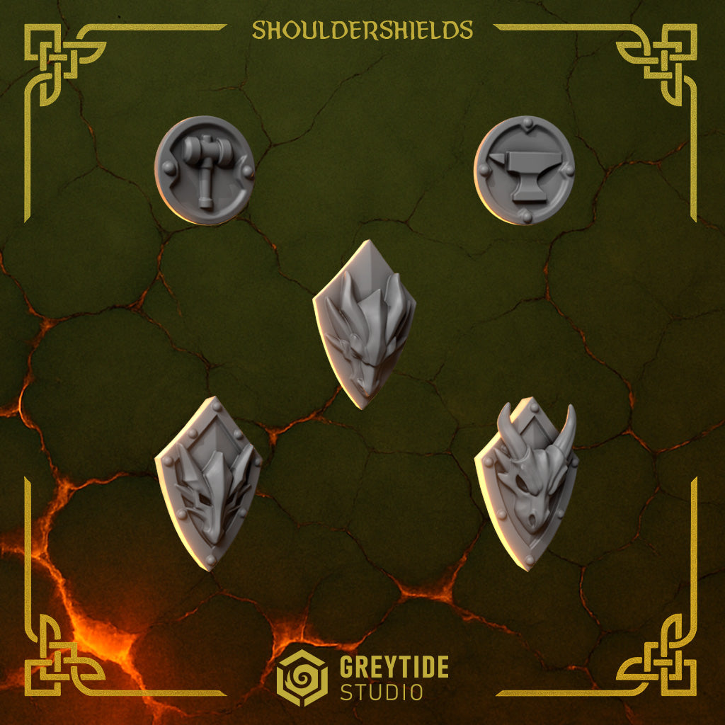 Anvil Wardens Heraldry Decoration Bits (x60) - Greytide Studio