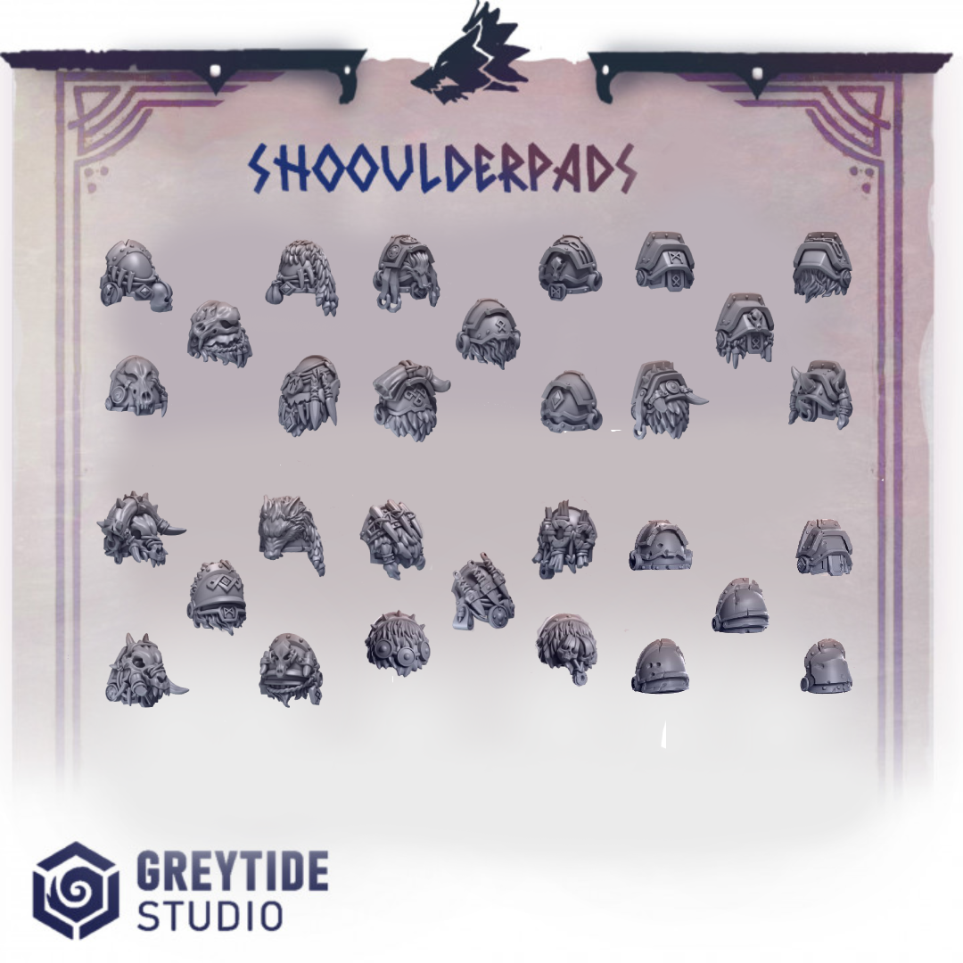 Primal Hounds Hombreras - Space Marines - Greytide Studio