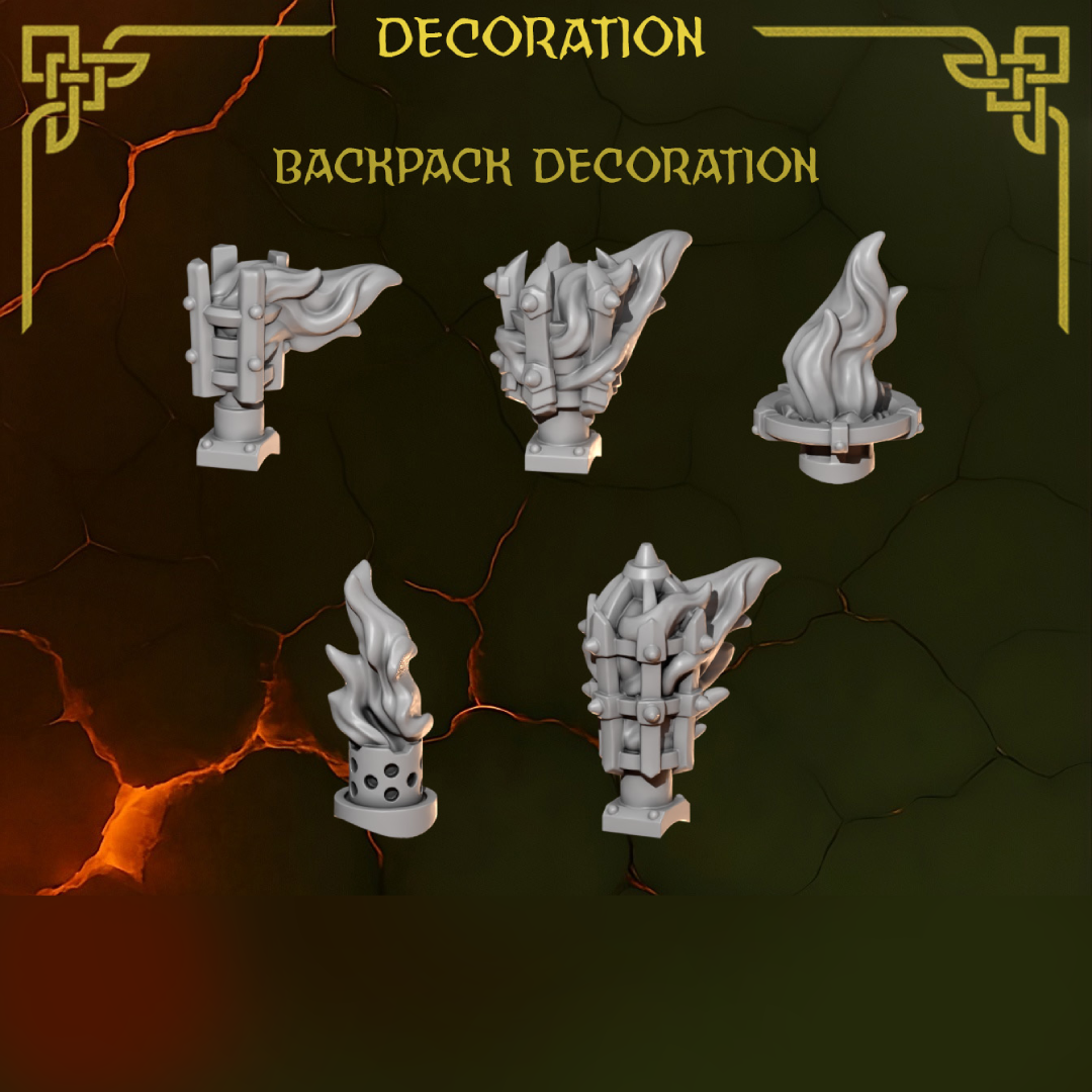 Anvil Warden Backpack Decorations - Space Marines - Greytide Studio