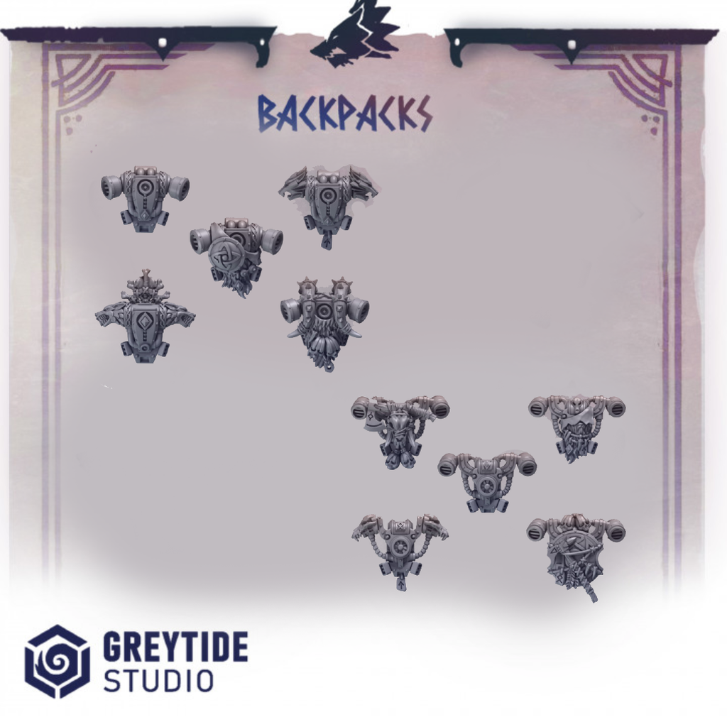 Primal Hounds Backpacks - Space Marines - Greytide Studio