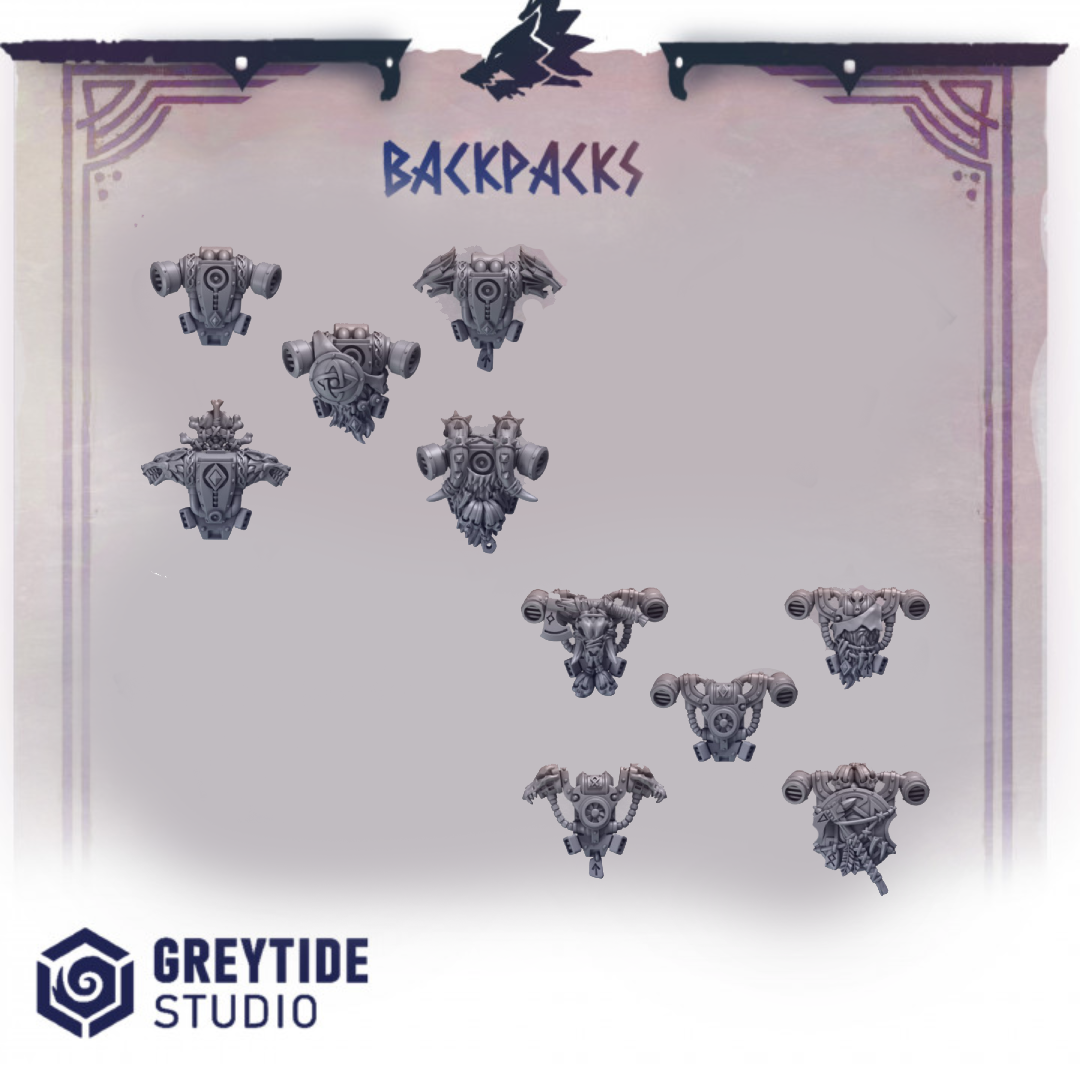Primal Hounds Backpacks - Space Marines - Greytide Studio