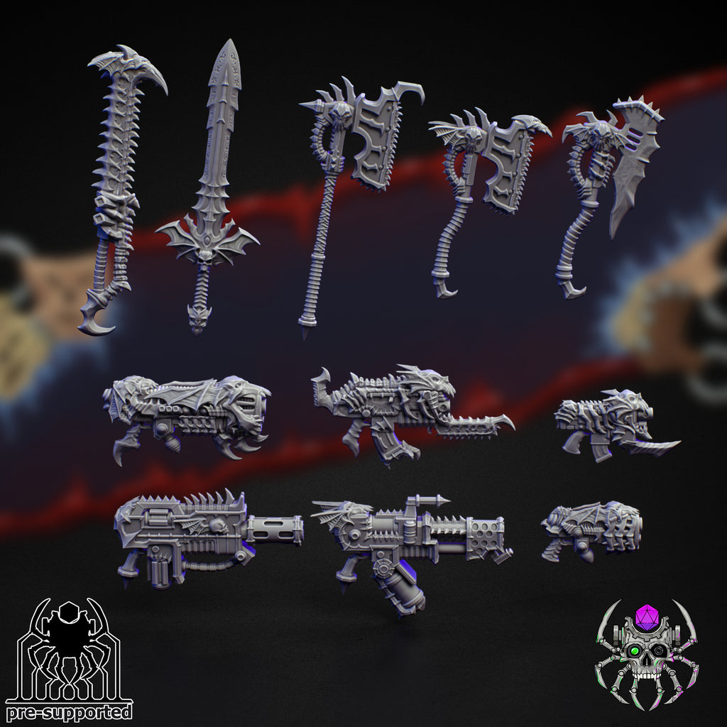 Nightmare Harbingers Battle Squad Weapons and Hands (Bits)