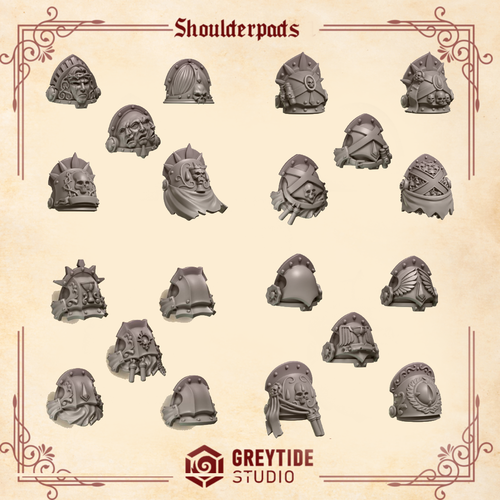 Crimson Lords Hombreras - Space Marines - Greytide Studio