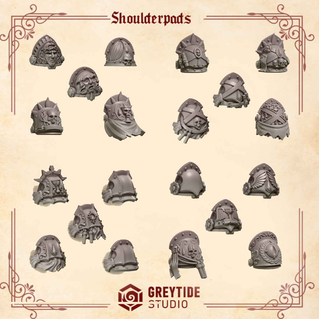 Crimson Lords Hombreras - Space Marines - Greytide Studio