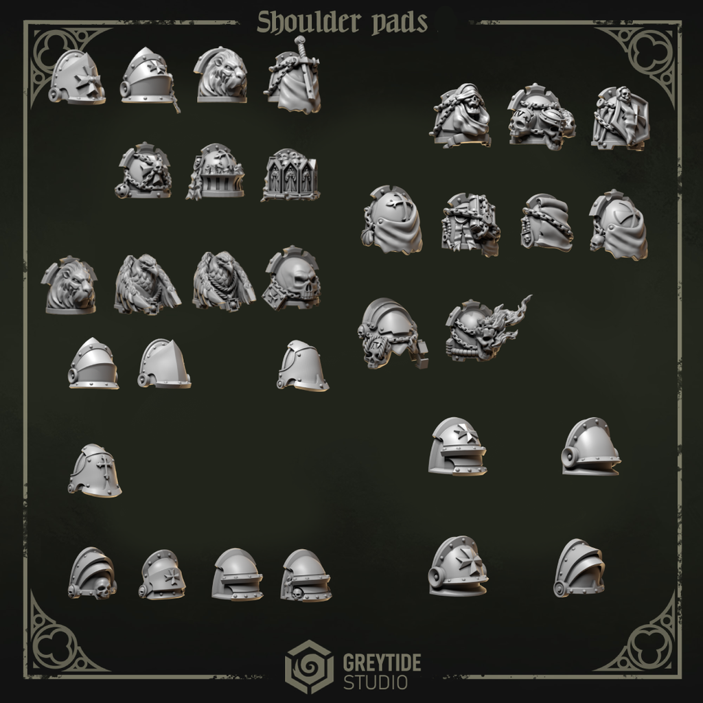 Eternal Pilgrims Hombreras - Space Marines - Greytide Studio