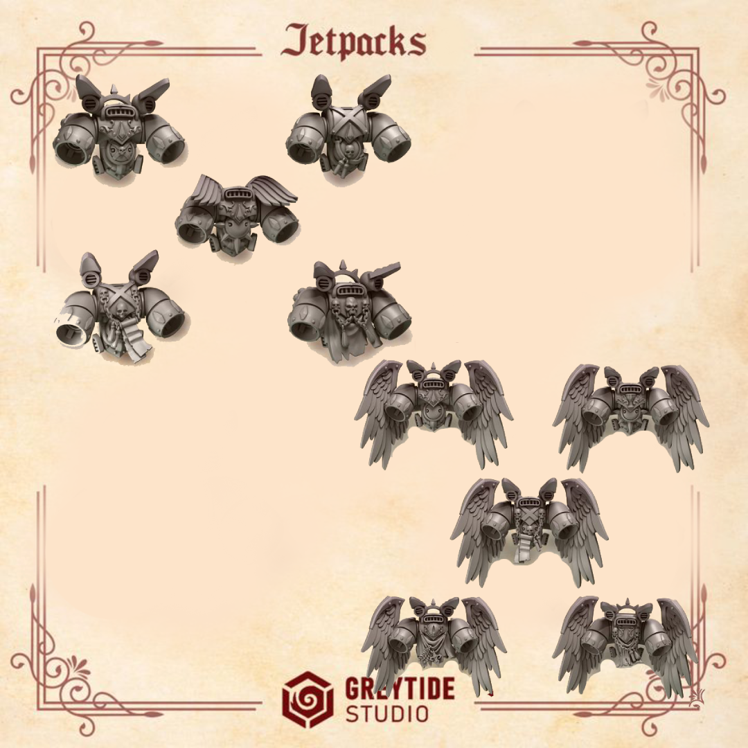 Crimson Lords Jetpacks - Space Marines - Greytide Studio