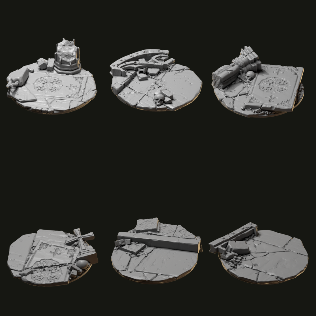 Eternal Pilgrims Base Toppers 25 mm, 32 mm y 40 mm - Greytide Studio